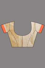 Load image into Gallery viewer, Beige-coloured Handwoven Tissue Saree