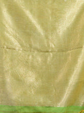 Load image into Gallery viewer, Green Cotton Blend Handwoven Saree With Zari Pallu