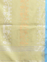 Load image into Gallery viewer, Light Green Cotton Handwoven Saree With Texture Border