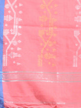 Load image into Gallery viewer, Pink Cotton Handwoven Saree With Texture Border
