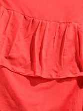 Load image into Gallery viewer, Red Cotton Handwoven Ruffle Saree