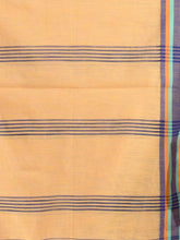Load image into Gallery viewer, Yellow Cotton Handspun Handwoven Saree With Multicolor Border