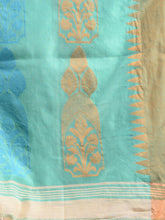Load image into Gallery viewer, Cream Cotton Handspun Handwoven Saree With Temple Border