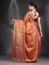 Load image into Gallery viewer, Red Tissue Handwoven Soft Saree