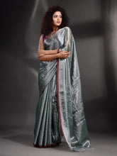 Load image into Gallery viewer, Sliver Tissue Handwoven Soft Saree