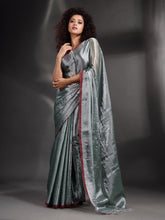 Load image into Gallery viewer, Sliver Tissue Handwoven Soft Saree