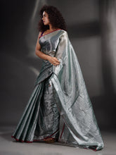 Load image into Gallery viewer, Sliver Tissue Handwoven Soft Saree