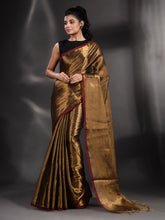 Load image into Gallery viewer, Brownies Gold Tissue Handwoven Soft Saree