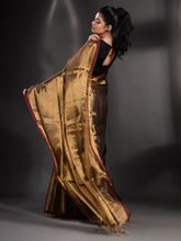 Load image into Gallery viewer, Brownies Gold Tissue Handwoven Soft Saree