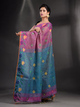 Load image into Gallery viewer, Purple Tissue Handwoven Soft Saree With Nakshi Border