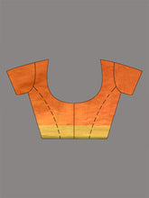 Load image into Gallery viewer, Red And Yellow Cotton Blend Handwoven Patli Pallu Saree With Texture Design