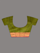 Load image into Gallery viewer, Fuchsia And Sap Green Cotton Blend Handwoven Patli Pallu Saree With Floral And Paisley Motifs