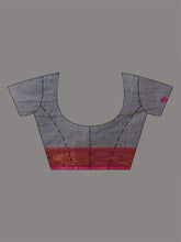 Load image into Gallery viewer, Grey Cotton Blend Handwoven Saree With Nakshi Design