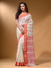 Load image into Gallery viewer, Off White Silk Matka Soft Saree With Nakshi Pallu