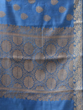 Load image into Gallery viewer, Sky Blue Blended Silk Handwoven Saree With Zari Border
