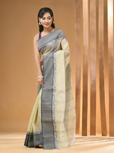 Load image into Gallery viewer, Cream Pure Cotton Tant Saree With Woven Designs
