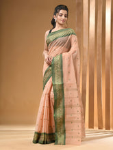 Load image into Gallery viewer, Cream Pure Cotton Tant Saree With Woven Designs
