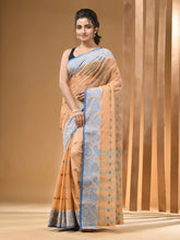 Load image into Gallery viewer, Beige Pure Cotton Tant Saree With Woven Designs
