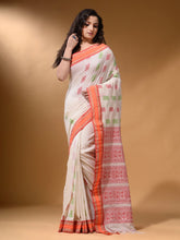 Load image into Gallery viewer, Off White Silk Matka Soft Saree With Nakshi Pallu
