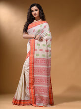 Load image into Gallery viewer, Off White Silk Matka Soft Saree With Nakshi Pallu
