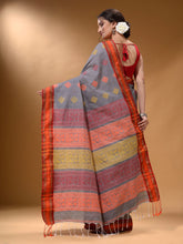 Load image into Gallery viewer, Grey Silk Matka Soft Saree With Nakshi Pallu
