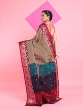 Load image into Gallery viewer, Beige Cotton Soft Saree With Floral Motifs
