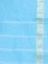 Load image into Gallery viewer, Sky Blue Pure Cotton Tant Saree With Woven Designs
