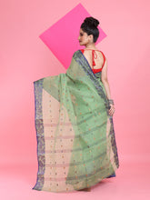 Load image into Gallery viewer, Pistachio Green Pure Cotton Tant Saree With Woven Designs
