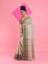 Load image into Gallery viewer, Ecru Pure Cotton Tant Saree With Woven Designs
