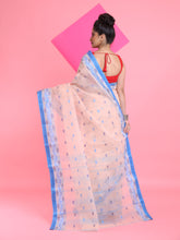 Load image into Gallery viewer, Off White Pure Cotton Tant Saree With Woven Designs
