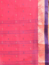 Load image into Gallery viewer, Fuchsia Pure Cotton Tant Saree With Woven Designs
