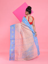 Load image into Gallery viewer, Cream Pure Cotton Tant Saree With Woven Designs
