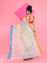 Load image into Gallery viewer, Ecru Pure Cotton Tant Saree With Woven Designs
