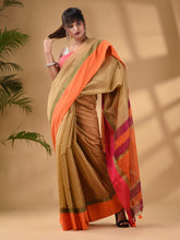 Load image into Gallery viewer, Beige Cotton Blend Handwoven Saree

