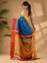 Load image into Gallery viewer, Sky Blue Cotton Blend Handwoven Soft Saree
