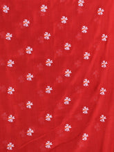 Load image into Gallery viewer, Red Cotton Handwoven Soft Saree With Floral Motifs
