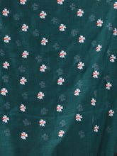 Load image into Gallery viewer, Teal Cotton Handwoven Soft Saree With Floral Motifs
