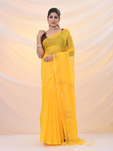 Load image into Gallery viewer, Yellow Cotton Blend Saree With Sequin Work
