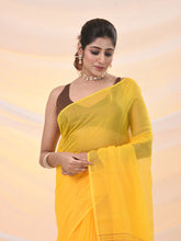 Load image into Gallery viewer, Yellow Cotton Blend Saree With Sequin Work
