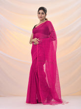 Load image into Gallery viewer, Pink Cotton Blend Saree With Sequin Work

