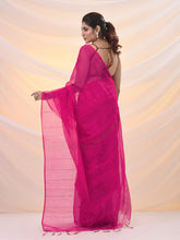 Load image into Gallery viewer, Pink Cotton Blend Saree With Sequin Work

