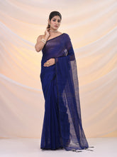 Load image into Gallery viewer, Blue Cotton Blend Saree With Sequin Work
