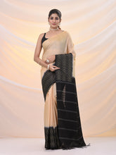 Load image into Gallery viewer, Beige Silk Blend Saree With Weaved Borders
