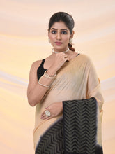 Load image into Gallery viewer, Beige Silk Blend Saree With Weaved Borders

