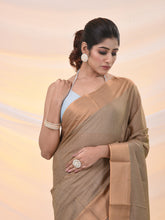Load image into Gallery viewer, Beige Silk Blend Soft Saree With Zari Borders
