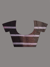 Load image into Gallery viewer, Red And Black Cotton Handspun Soft Saree With Stripes Borders
