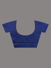 Load image into Gallery viewer, Blue Cotton Handspun Soft Saree With Stripe Pattern
