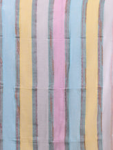 Load image into Gallery viewer, Off White Cotton Handspun Soft Saree With Stripe Pattern

