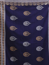 Load image into Gallery viewer, Navy Blue Cotton Soft Saree With Woven Designs
