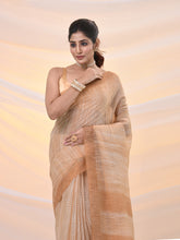Load image into Gallery viewer, Beige Cotton Soft Saree With Shibori Print
